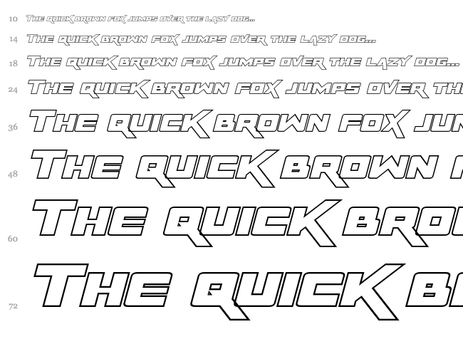 Rapier Zero font waterfall